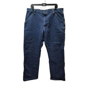 Wrangler Carpenter Jeans Men’s 36X30 Blue Stretch Denim